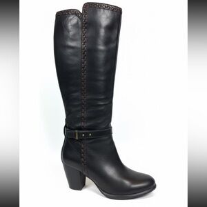 UGG Claudine Black Leather Knee High Boots size 9